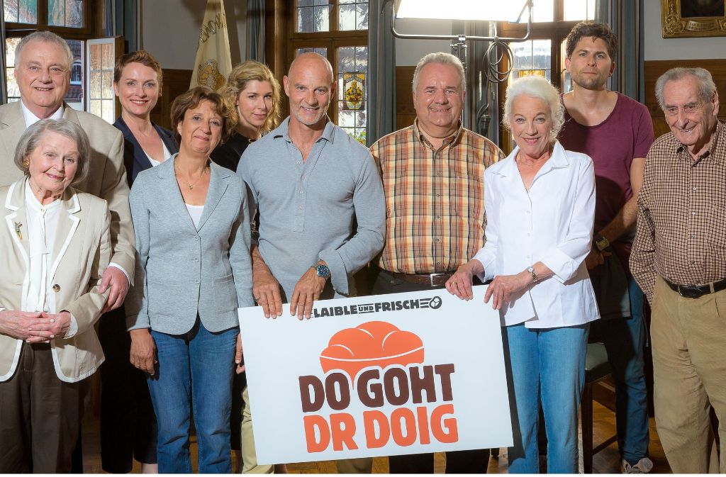 Das Schauspielerteam bei „Laible und Frisch – Do goht dr Doig“.