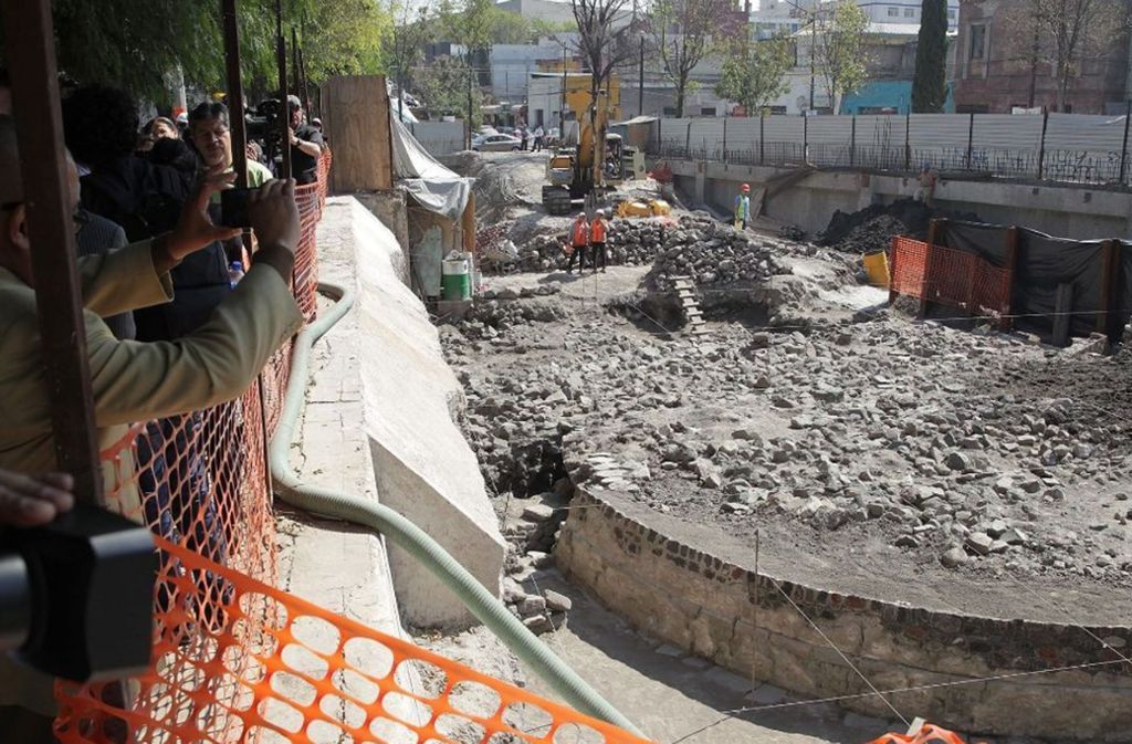 Die Archäologen entdeckten den Opferaltar der Azteken 2016 im Stadtteil Tlatelolco.