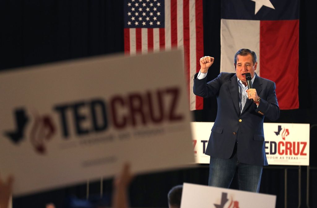 ... den republikanischen Senator Ted Cruz heraus.