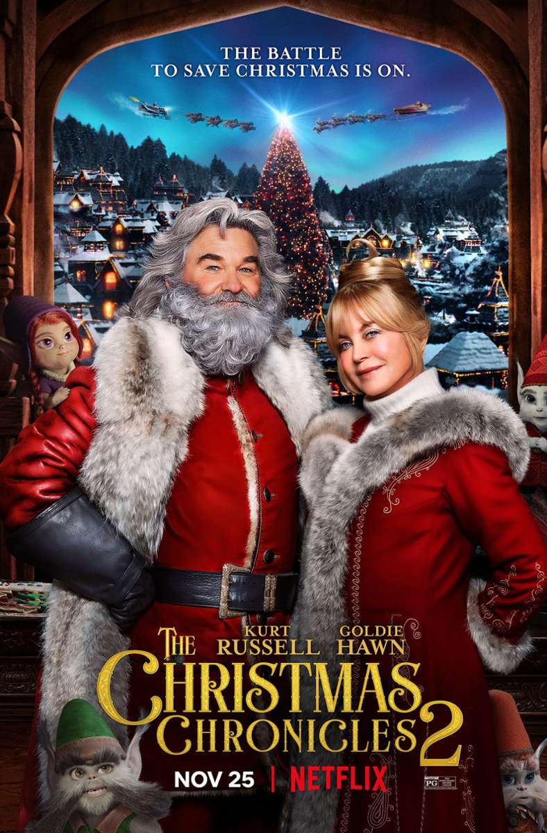 Zuhause bei Mr. und Mrs. Claus: The Christmas Chronicles 2. Märchen mit Goldie Hawn, Kurt Russell (Netflix)