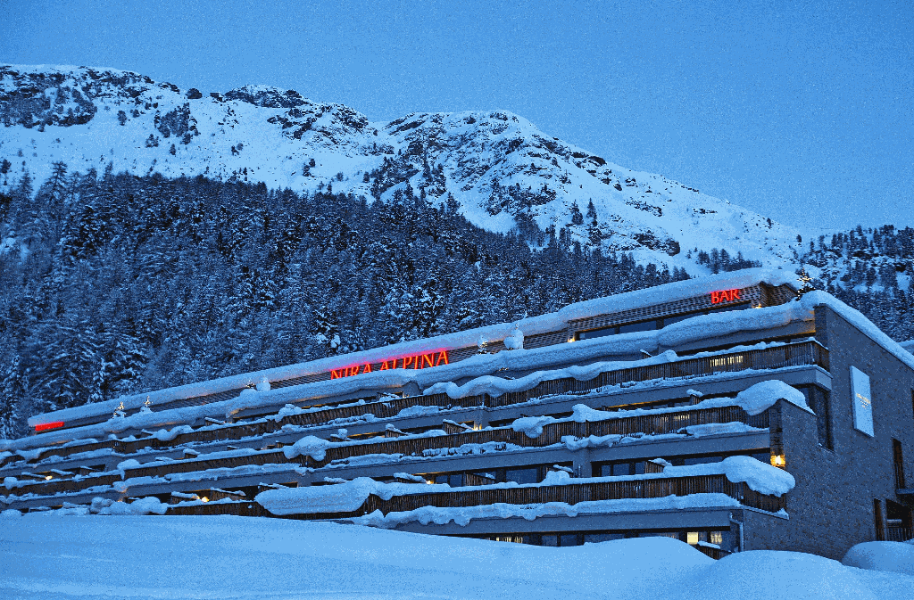 Hotel Nira Alpina bei St. Moritz.