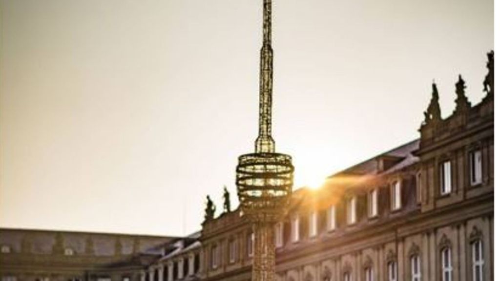 Lichtskulpturen in Stuttgart: Schlossplatz  geht ein  Licht auf