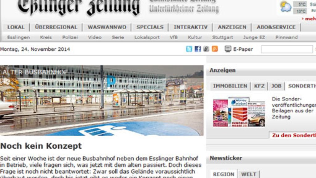 Eßlinger Zeitung: Traditionsblatt mit neuem Chefredakteur