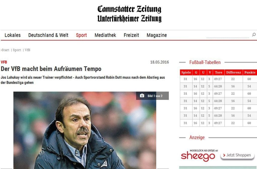 Auch die „Cannstatter Zeitung“ schreibt von „Aufräumarbeiten“ beim VfB Stuttgart, die in einem „rasanten Tempo“ den Neuanfang in Liga Zwei ermöglichen sollen.