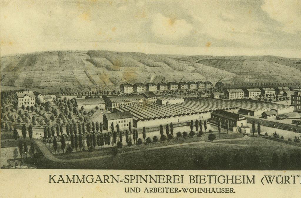 Die Kammgarnspinnerei um 1912.