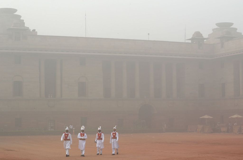 Auch der Präsidentenpalast bleibt nicht vom Smog verschont.
