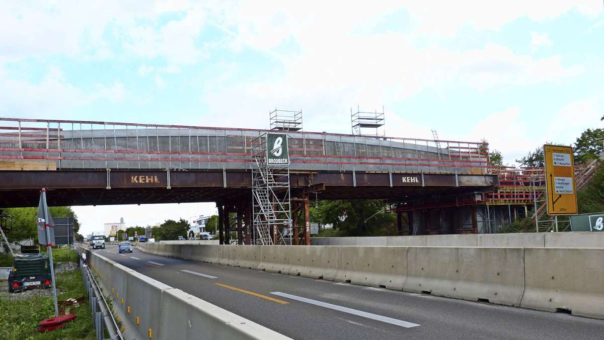 Neue Brücke in Hedelfingen: B 10 am Wochenende gesperrt