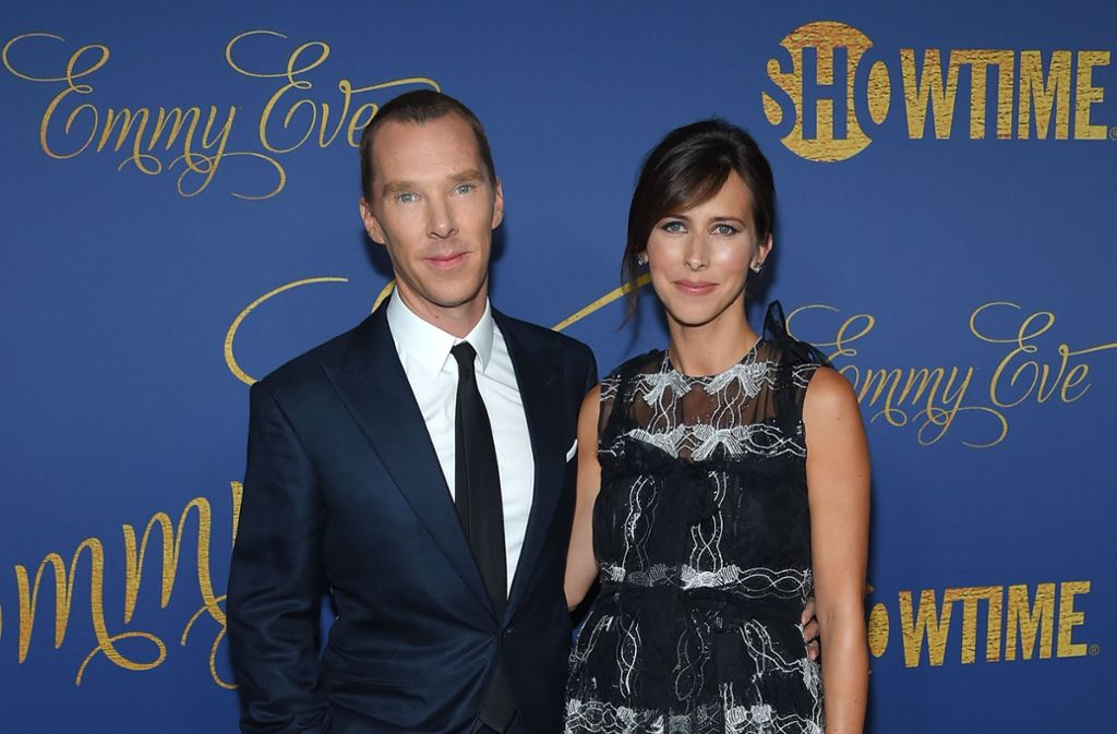 Einstimmung auf die große Emmy-Verleihung: Der britische Schauspieler Benedict Cumberbatch und seine Frau Sophie Hunter waren zu Gast bei einer Pre-Emmy-Party. Foto: AFP