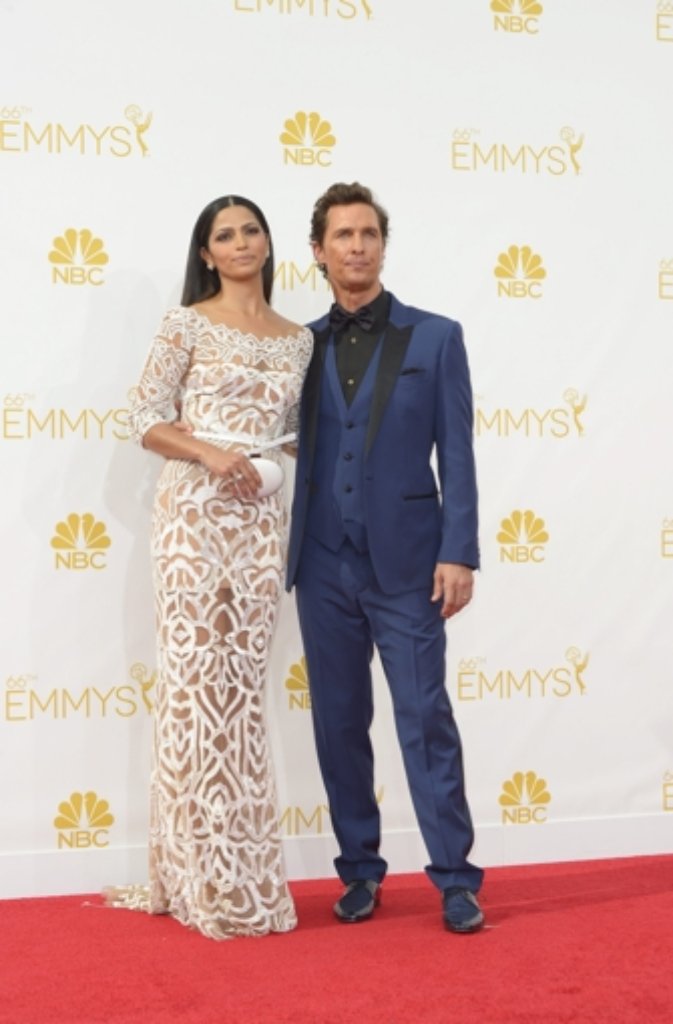 Matthew McConaugheys Frau Camila Alves gewährte Einblicke: Der Cut-out-Dress ist von Zuhair Murad.