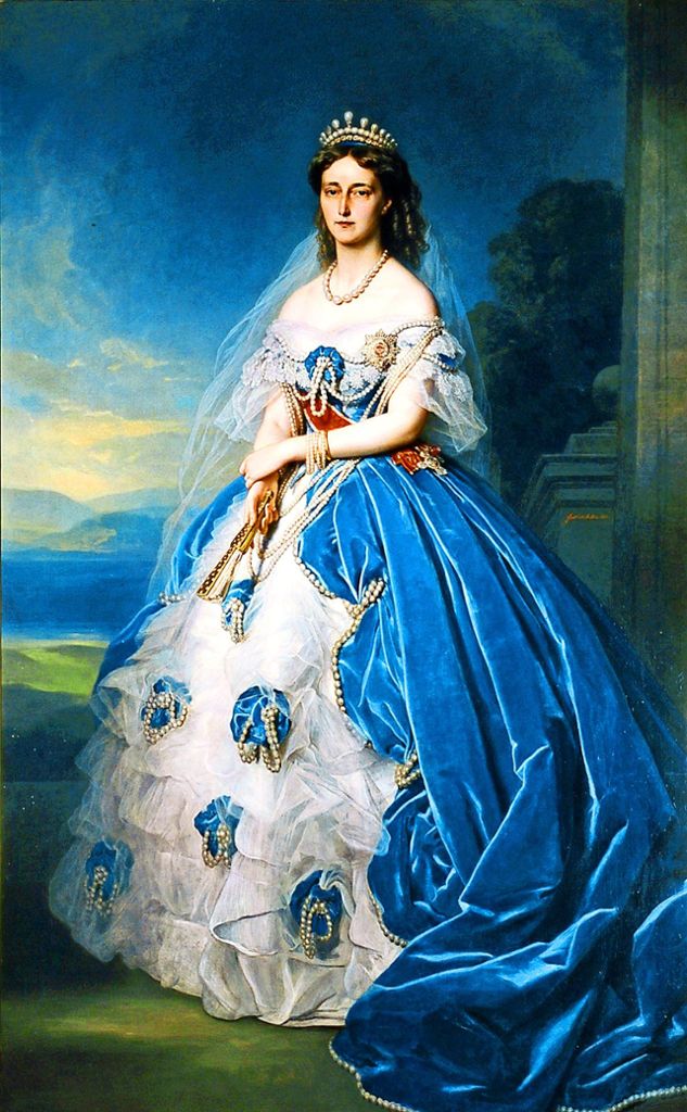 Königin Olga von Württemberg im Jahr 1865, gemalt von Franz Xaver Winterhalter