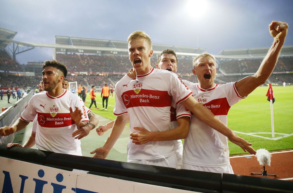 Und der VfB Stuttgart durfte endlich wieder über ein Tor jubeln.