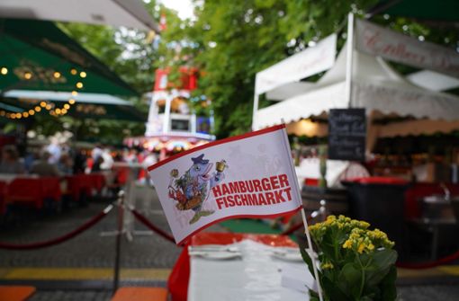 Am Eröffnungstag hat auch das Wetter zum Hamburger Fischmarkt gepasst. Foto: Andreas Rosar/Fotoagentur-Stuttgart