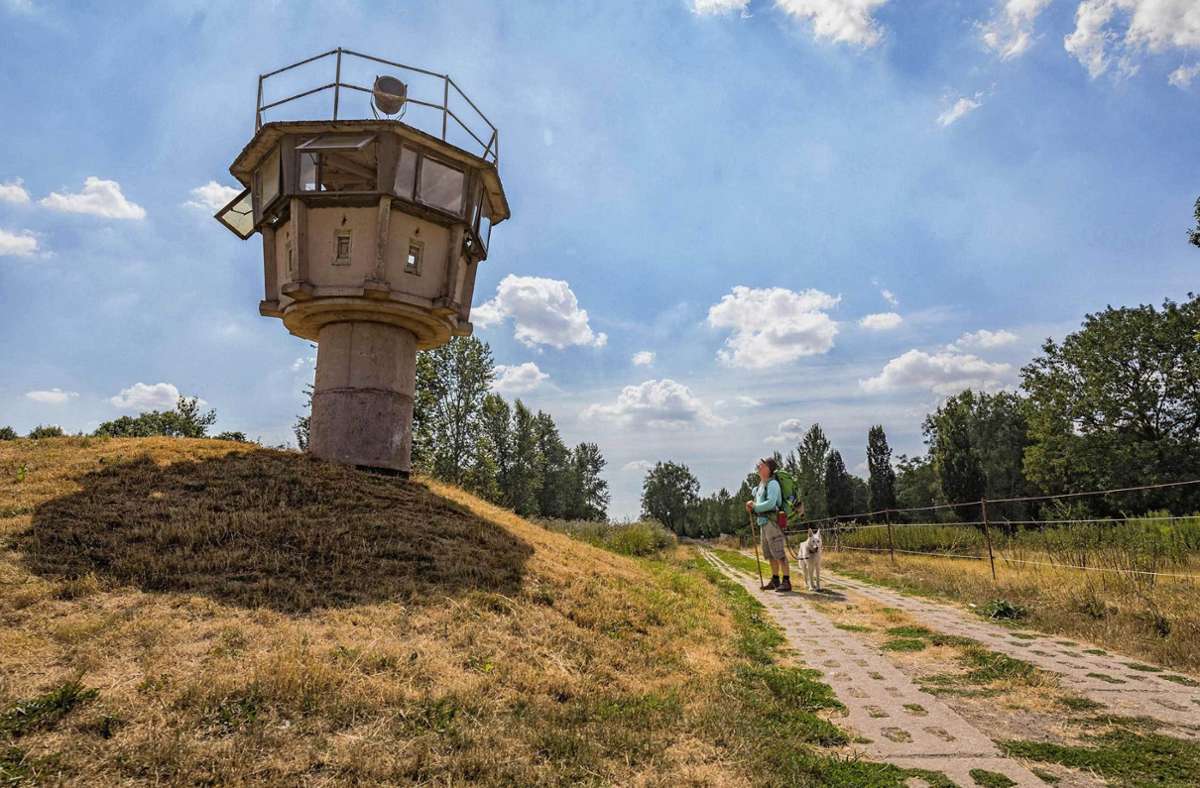 Heute unter Denkmalschutz: Ein Wachturm der DDR-Grenzer bei Hötensleben in Sachsen-Anhalt.