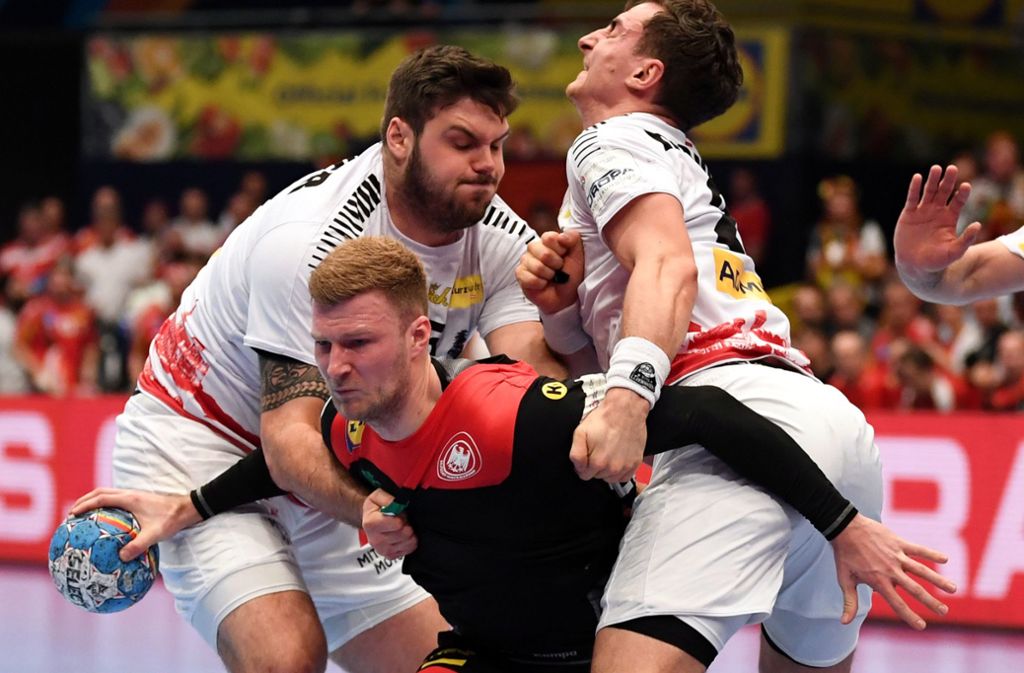 Die deutschen Handballer setzten sich gegen Österreich durch. Foto: dpa/Robert Michael