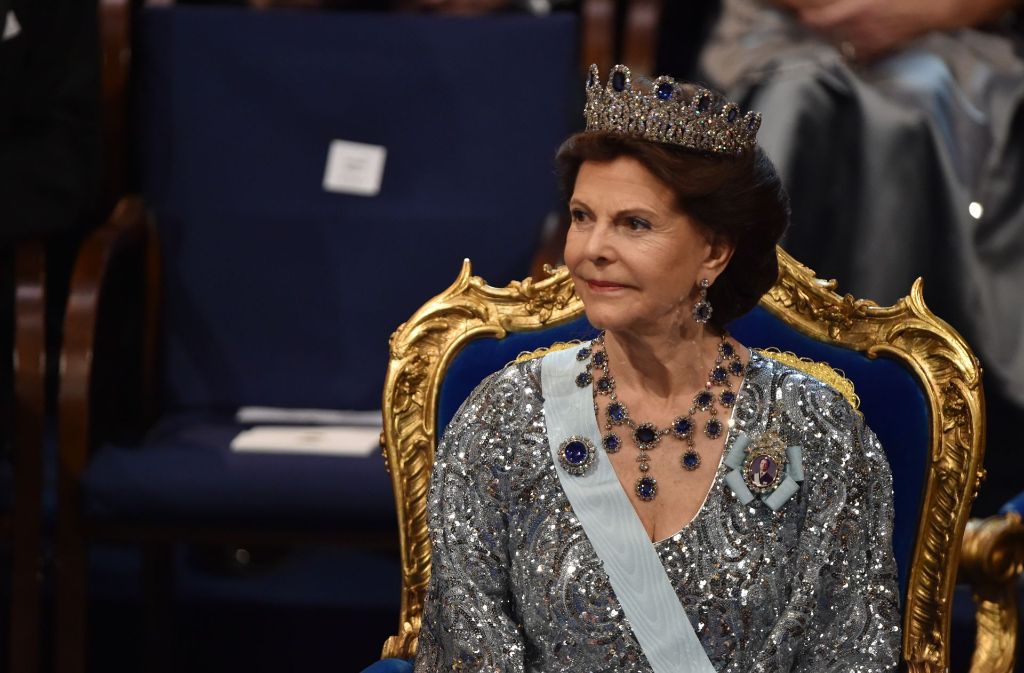 Traditionell nimmt die königliche Familie an der Zeremonie teil. In großer Robe: Königin Silvia von Schweden.
