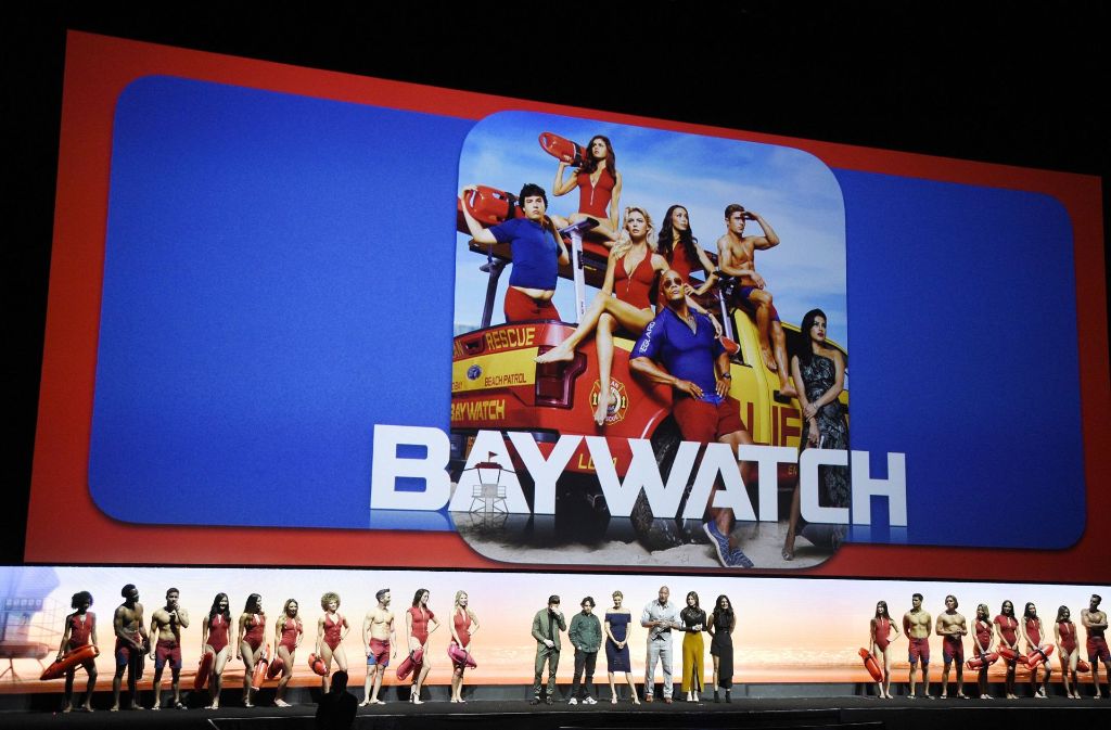 Die Darsteller der Kino-Neuauflage der Kult-Serie „Baywatch - Die Rettungsschwimmer von Malibu“ werben auf der Cinemacon ebenfalls für ihren Film, der am 1. Juni in die deutschen Kinos kommt.