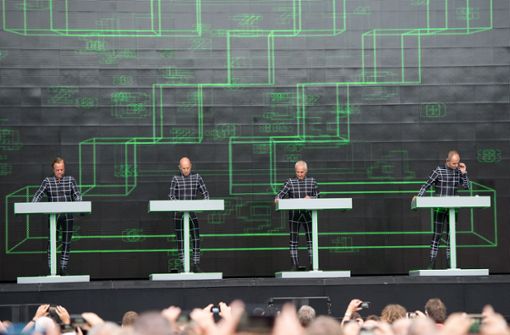 Kraftwerk beim nun bereits legendären Konzert bei den Stuttgarter Jazz Open 2018. Foto: Oliver Willikonsky