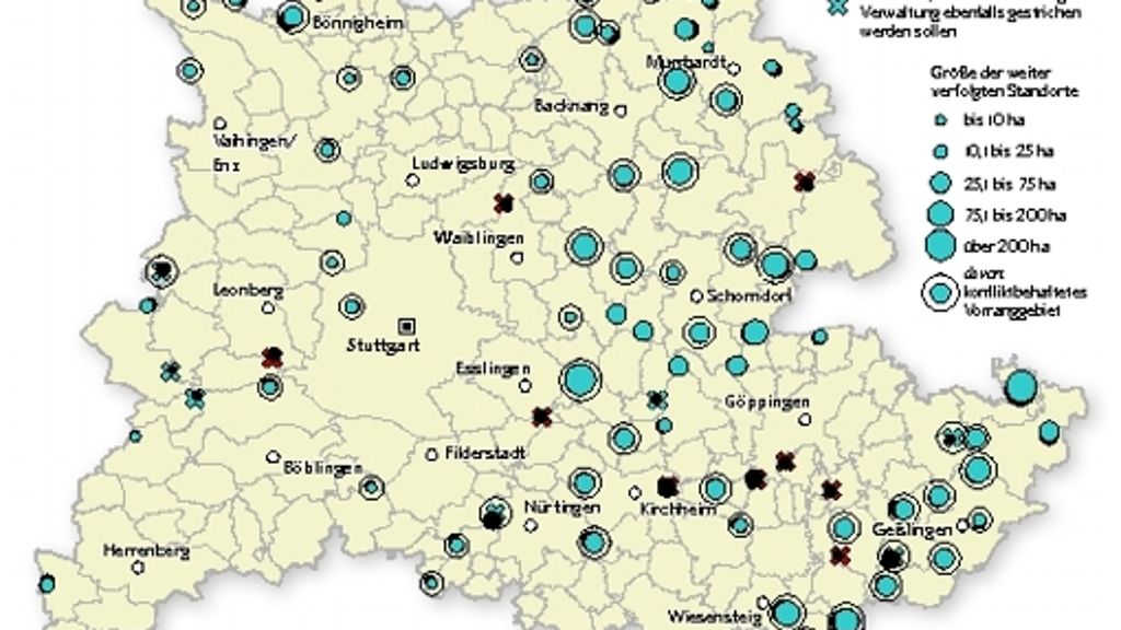 Windkraft in  der Region Stuttgart: Weitere Standorte fallen weg