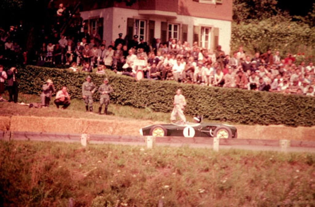 1960 Solitude GP Formel 2: Der junge Schotte Jim Clark begann seine Karriere im Lotus 18 Formel Junior.