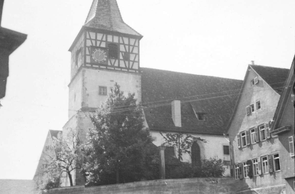 So sah die Oswaldkirche 1942 aus.