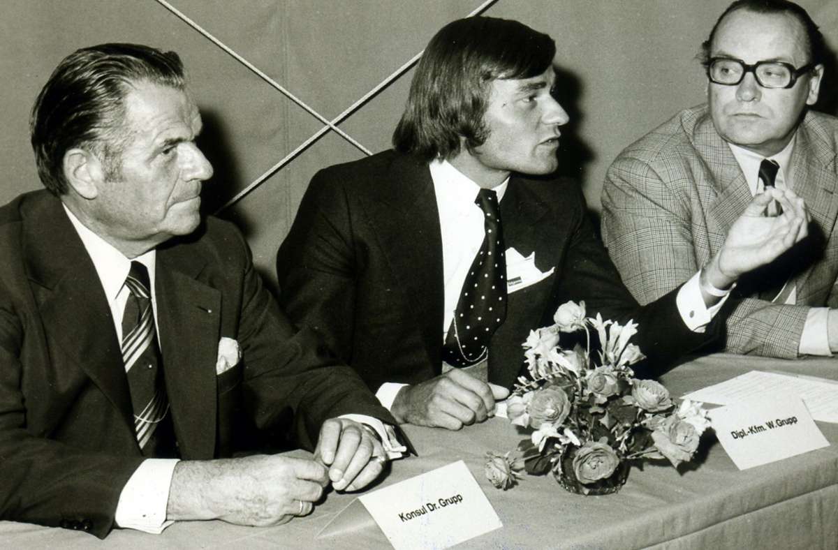 Als 27-Jähriger übernahm Wolfgang Grupp (Mitte) 1969 die Geschäftsführung von Trigema.