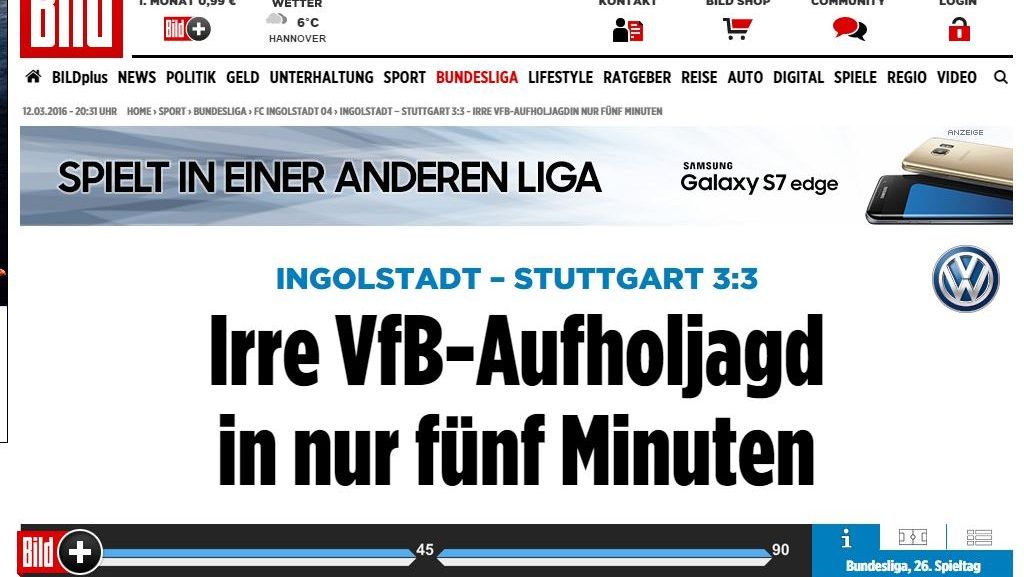 Pressestimmen zum VfB Stuttgart: Irre VfB-Aufholjagd