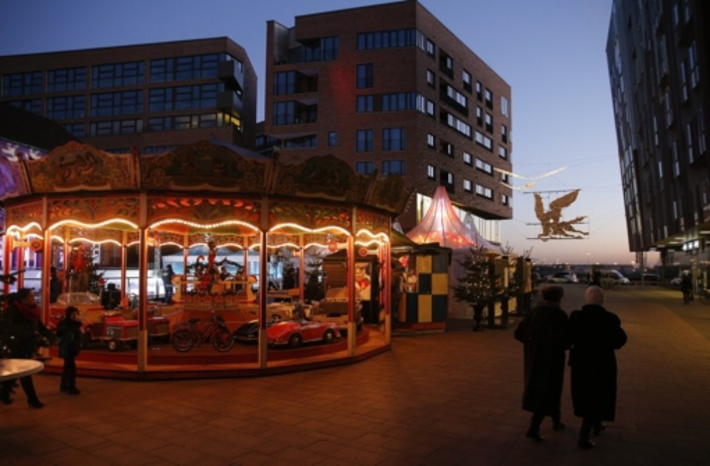Der Weihnachtsmarkt in der Hafencity in Hamburg hat bis zum 23. Dezember geöffnet.