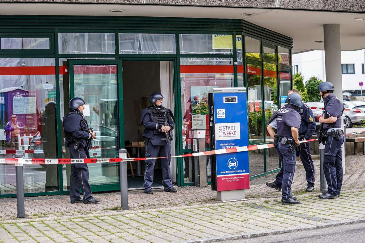 In Bernhausen gab es am Dienstagvormittag einen Banküberfall.