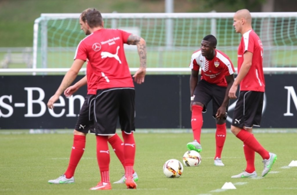 Die VfB-Spieler beim Training.