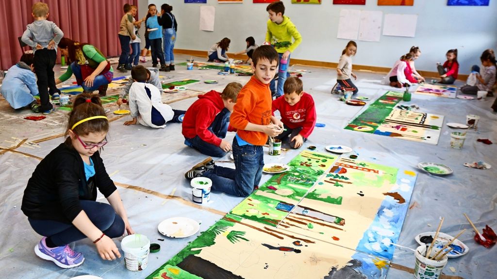 Kinder-Kunst in Filderstadt: Fabelwesen im Uhlbergturm