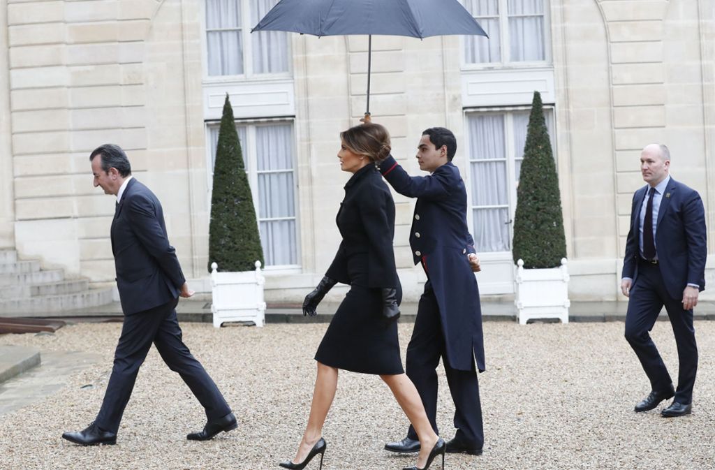 Auf dem Programm stand noch ein gemeinsames Mittagessen der Ehepaare Trump und Macron im Élyséepalast.