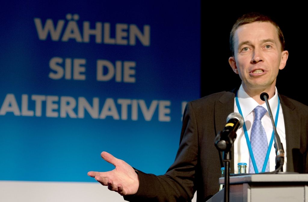 Bernd Lucke ist die Gründungsfigur der Alternative für Deutschland. Hier spricht er am 14. April 2013 beim ersten Bundesparteitag der AfD.