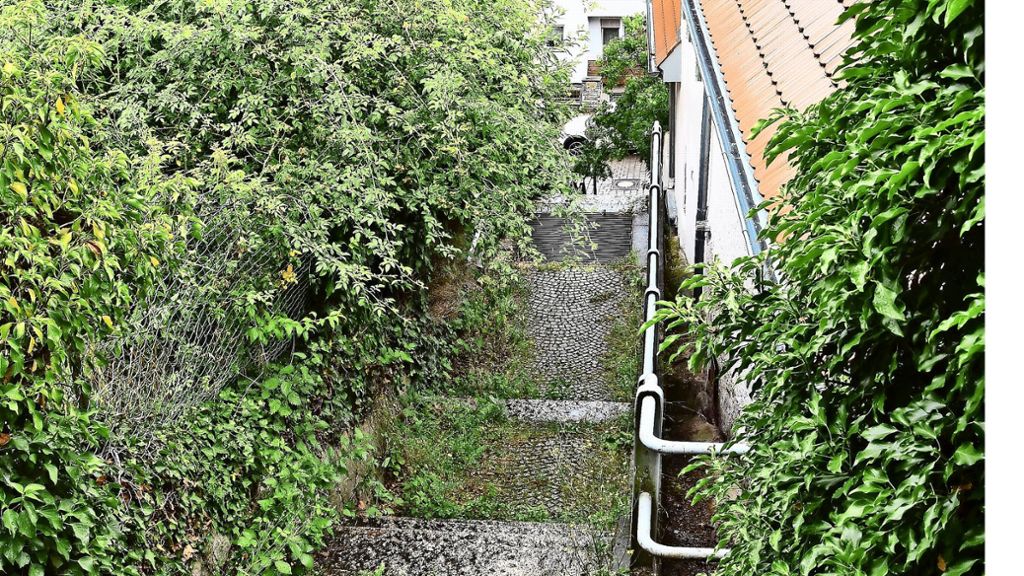 Staffel in Stuttgart-Rohracker: Treppe erinnert an   Widerstandskämpfer