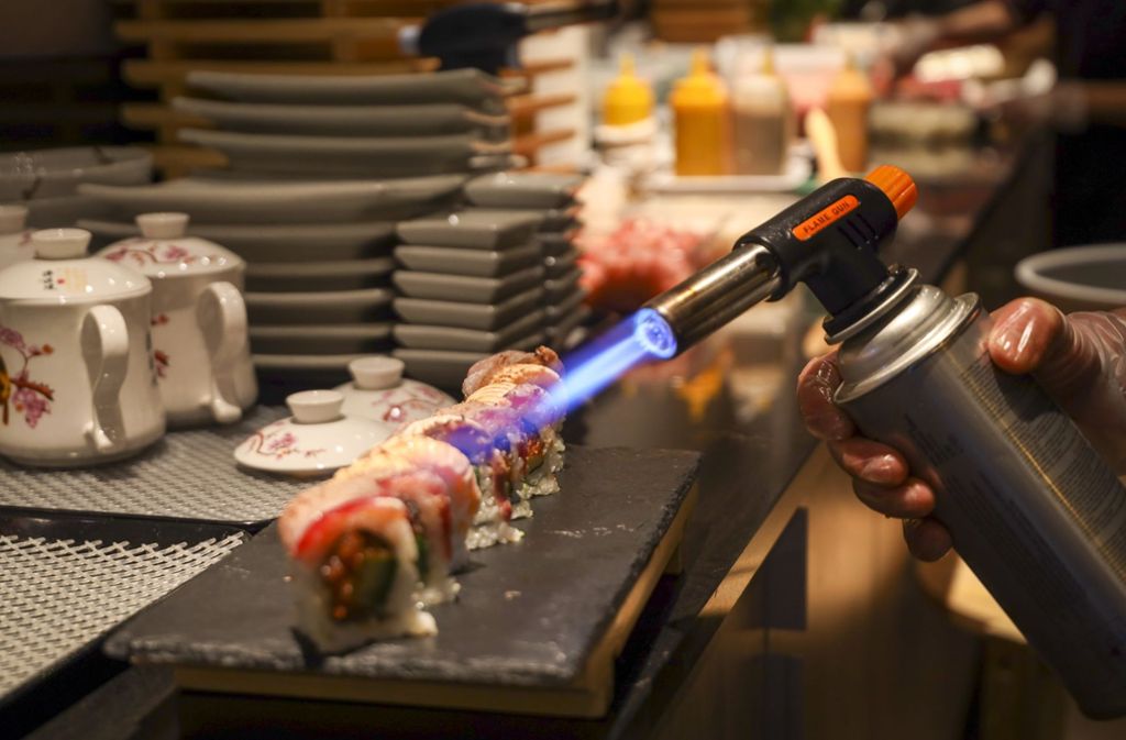 Das flambierte Sushi ist bei Tobiko Sushi Fusion am beliebtesten.