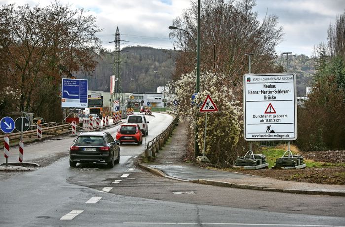 Baustellen in Esslingen: Schleyer-Brücke ab Montag gesperrt