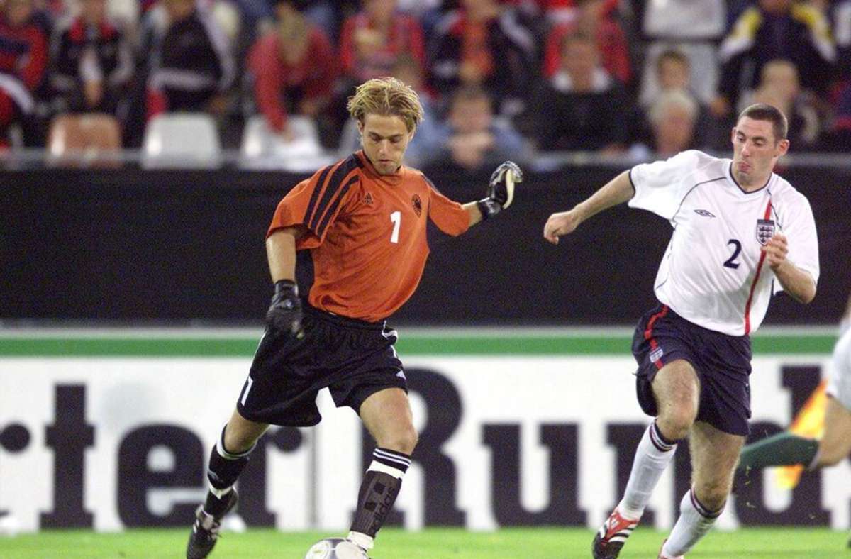 Zwischen 1999 und 2001 trug der ehemalige VfB-Torhüter Timo Hildbrand – hier in einem Spiel gegen England – 18 Mal das Trikot der U21.
