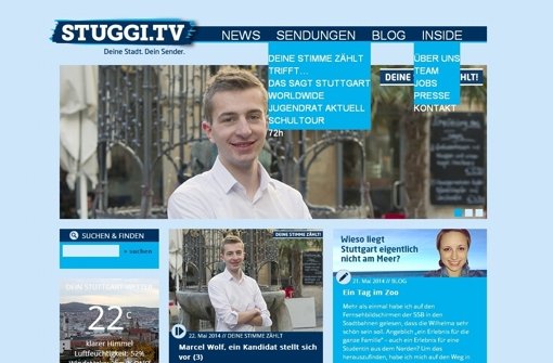 Marcel Wolf ist einer der fünf Jungwähler, die beim Degerlocher Sender  Stuggi-TV ihre Meinung zur anstehenden Kommunalwahl sagen. Foto: Screenshot