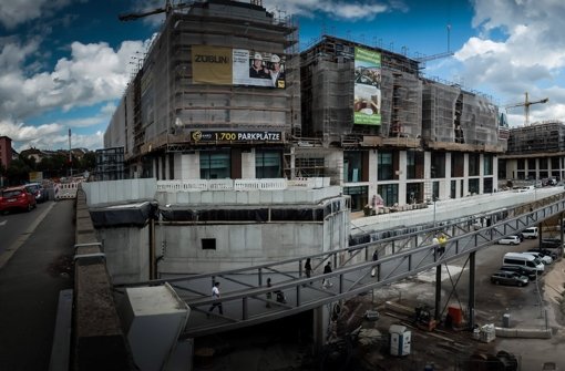 Das Milaneo soll am 9. Oktober eröffnet werden. Aus verschiedenen Gründen ist der Bau umstritten. Foto: Achim Zweygarth