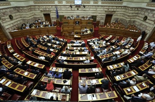 Das griechische Parlament in Athen. Foto: AP