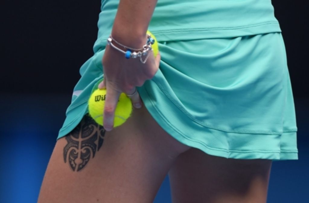 Bei den Australian Open geizen manche Profis auch nicht mit ihren Tattoo-Reizen, wie beispielsweise Karolina Pliskova aus Tschechien.