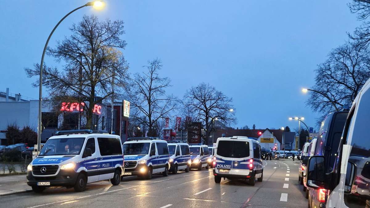 Großes Polizeiaufgebot in Sindelfingen.