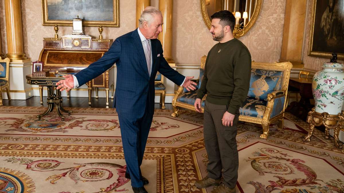 Ukrainischer Präsident in London: König Charles III. empfängt Wolodymyr Selenskyj