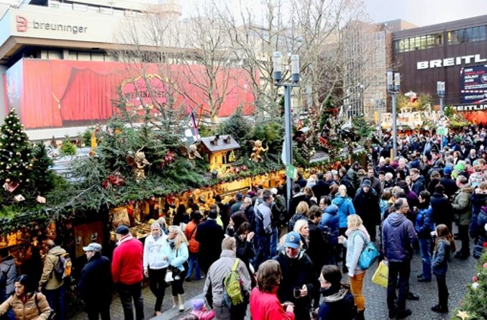Stuttgarter Weihnachtsmarkt: Interesse am Budenzauber ist ungebrochen