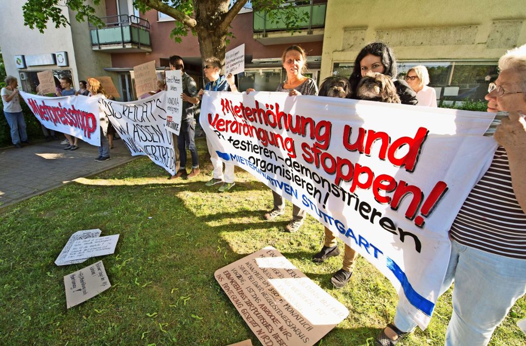 Protest von Mietern im Nordbahnhofviertel Foto: Lichtgut/Willikonsky