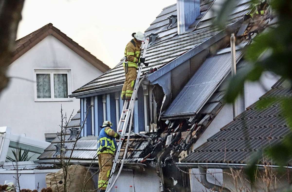 In Berkheim hat der Dachstuhl eines Wohnhauses gebrannt.