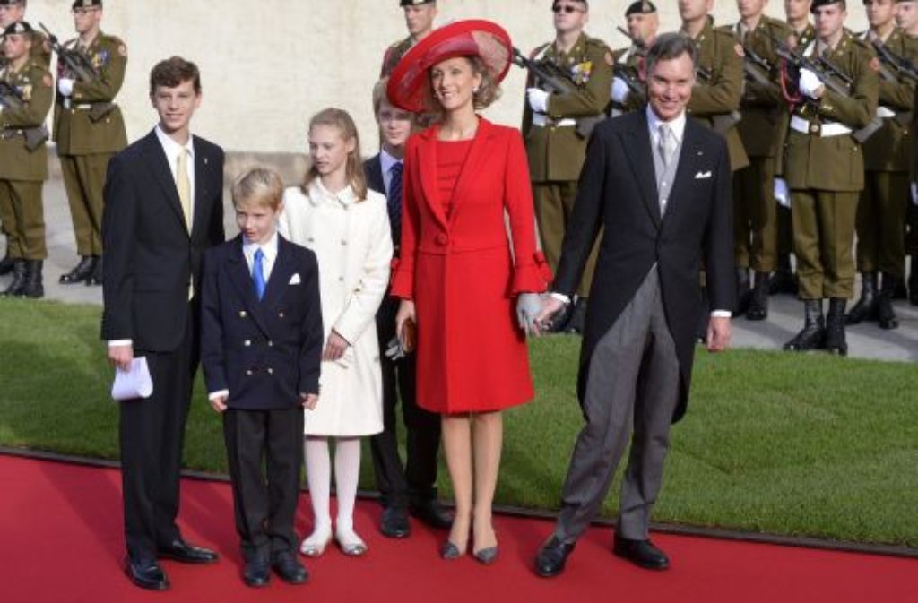Großherzog Henris Bruder Guillaume mit seiner Familie