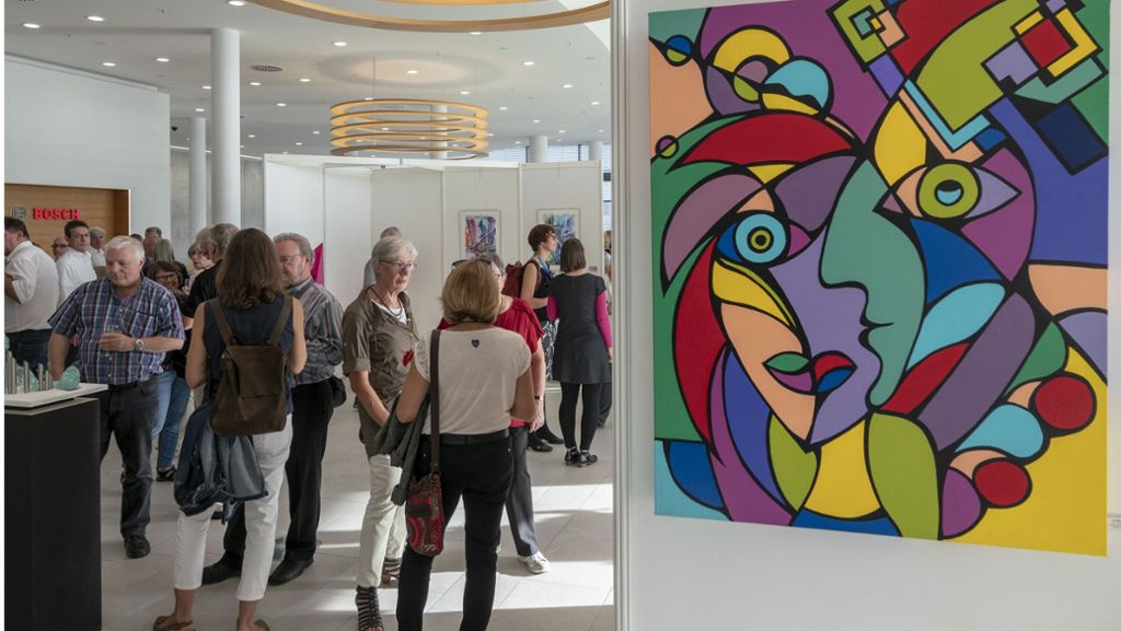 Ausstellung bei Bosch in Renningen: Zündkerze trifft auf Acrylmalerei