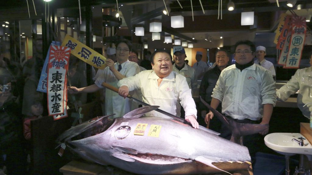 Neujahrs-Auktion in Japan: Sushi-Kette ersteigert Thunfisch für 609.000 Euro
