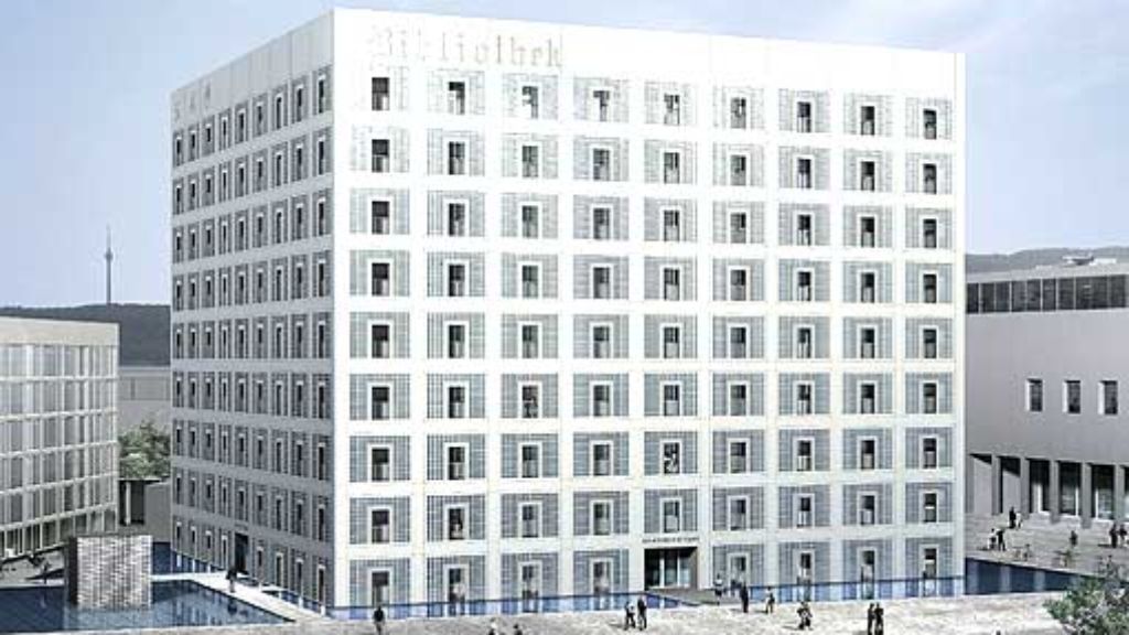 Baustelle in Stuttgart: Die neue Bibliothek wächst von innen