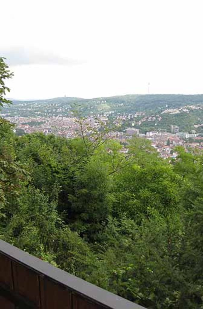 Von der Terrasse am Set hat man eine gute Aussicht über den Stuttgarter Westen. Hier werden auch Stunts für Alpha 0.7 gedreht.